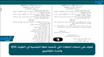 تعرف على أسماء الجهات التي سُحبت منها الجنسية في الكويت 2025 وأحدث التفاصيل